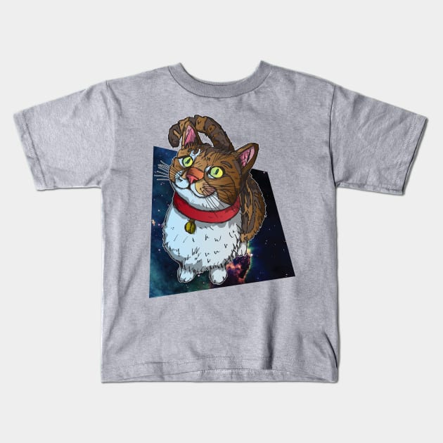 Grunge Cat Haru Kids T-Shirt by BrokenGrin